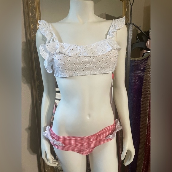 Lolli Bikini Bottom Red Gingham Bikini New with Tags! - Picture 9 of 14